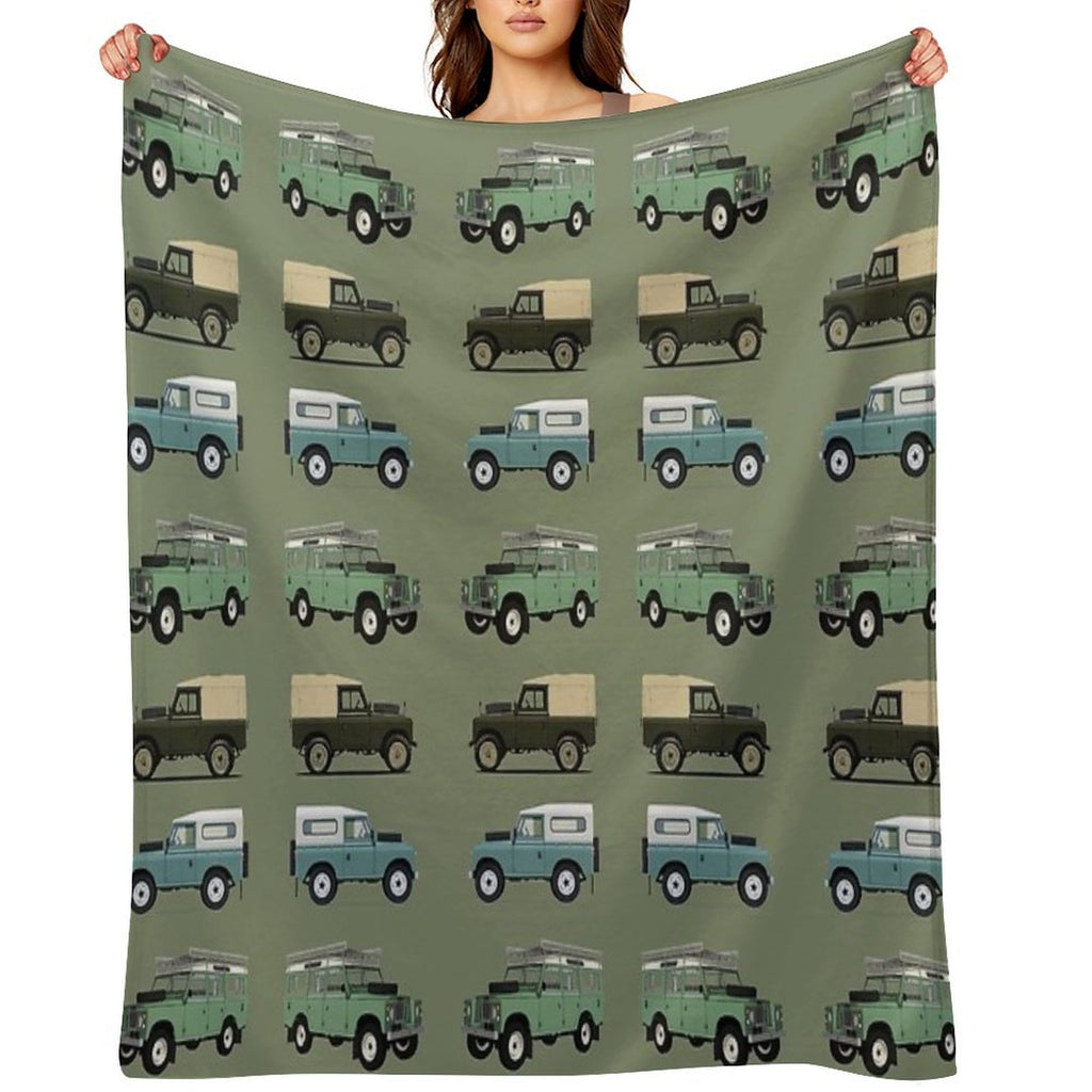 British Off Road 4x4 Vehicles Lightweight Throw Blanket