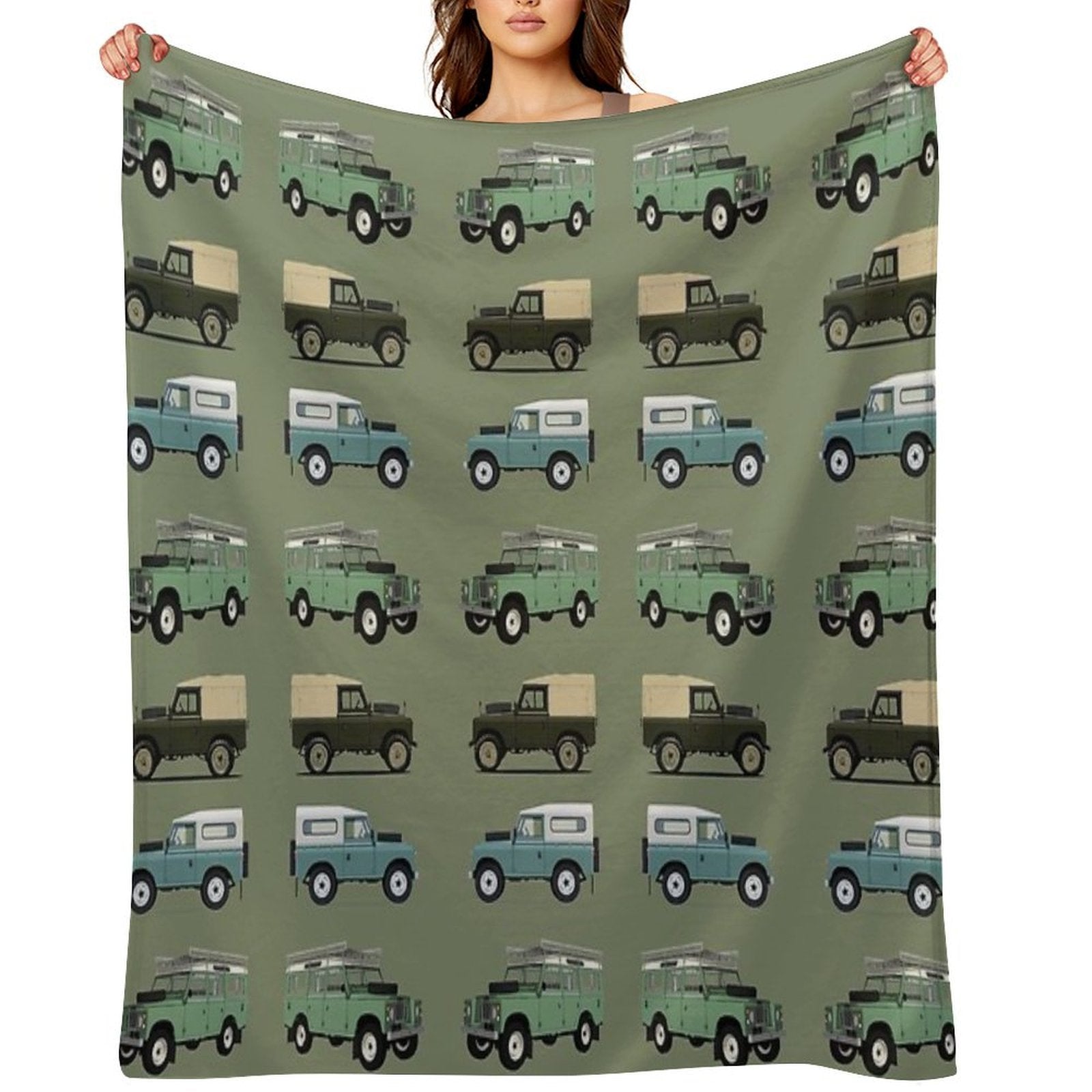 British Off Road 4x4 Vehicles Lightweight Throw Blanket
