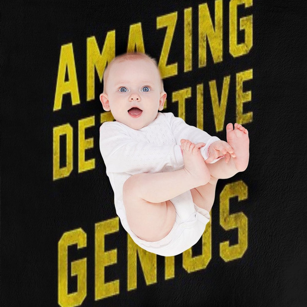 AMAZING DETECTIVE SLASH GENIUS Machine-washable Throw Blanket