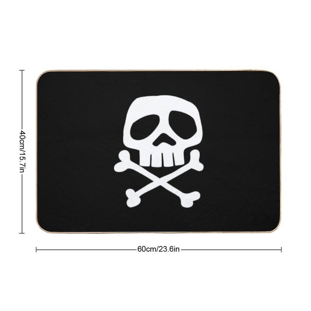 Old School Punk Rock Skull  Eco-Friendly Bath Mat