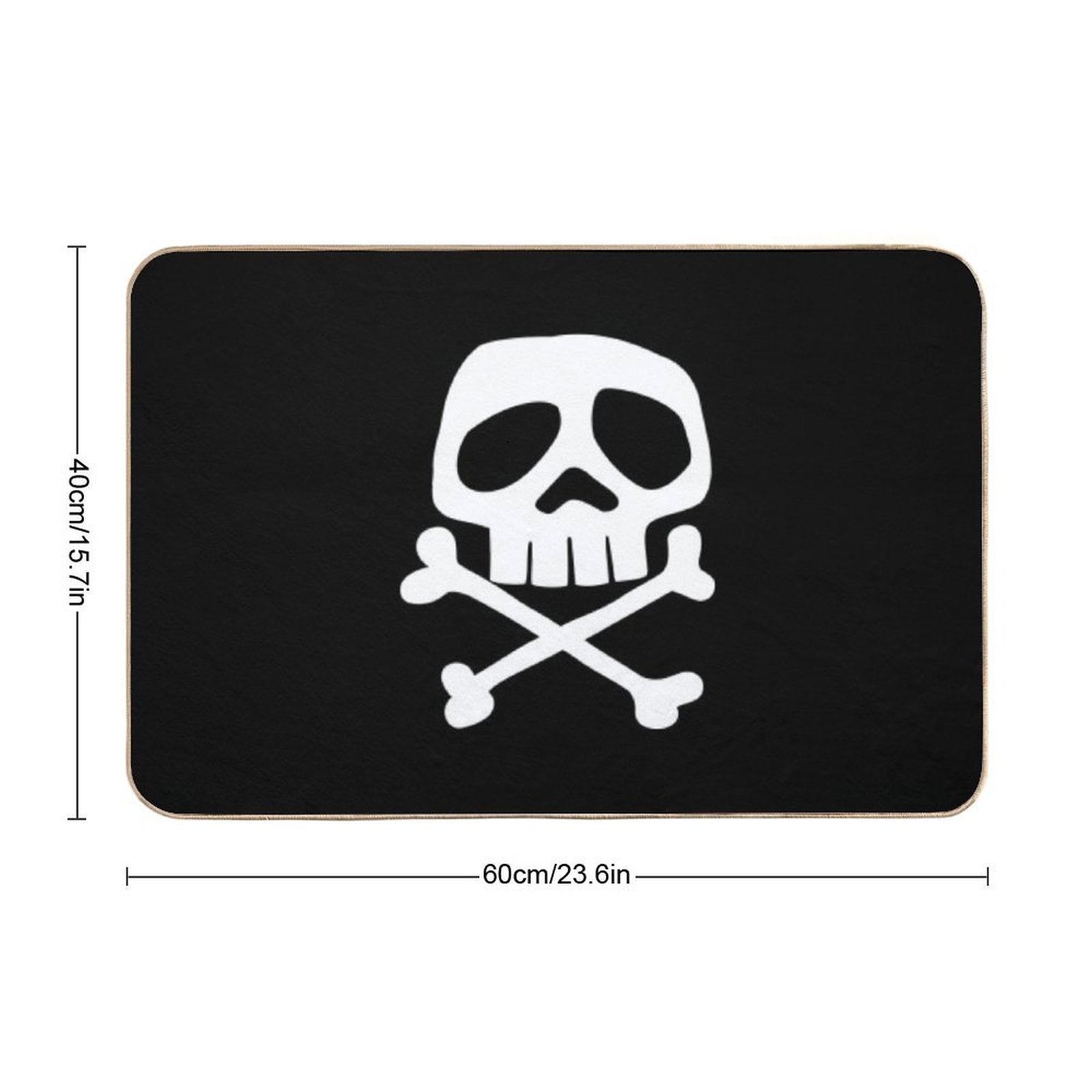 Old School Punk Rock Skull  Eco-Friendly Bath Mat
