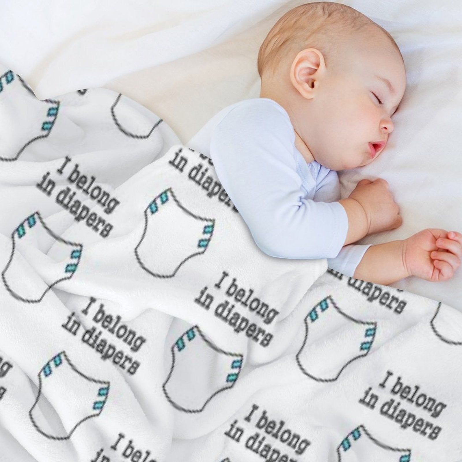 I Belong in Diapers All-season Throw Blanket
