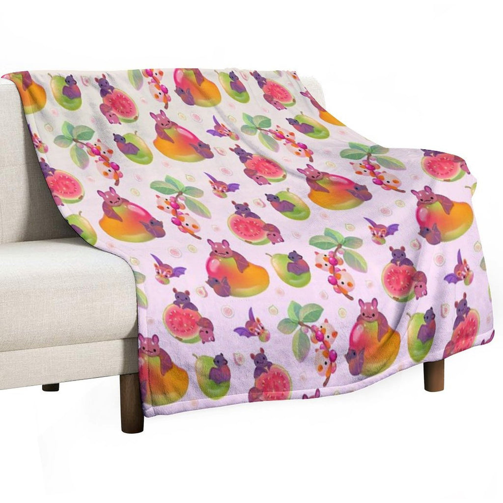 Fruit And Bat - Pastel All-season Throw Blanket