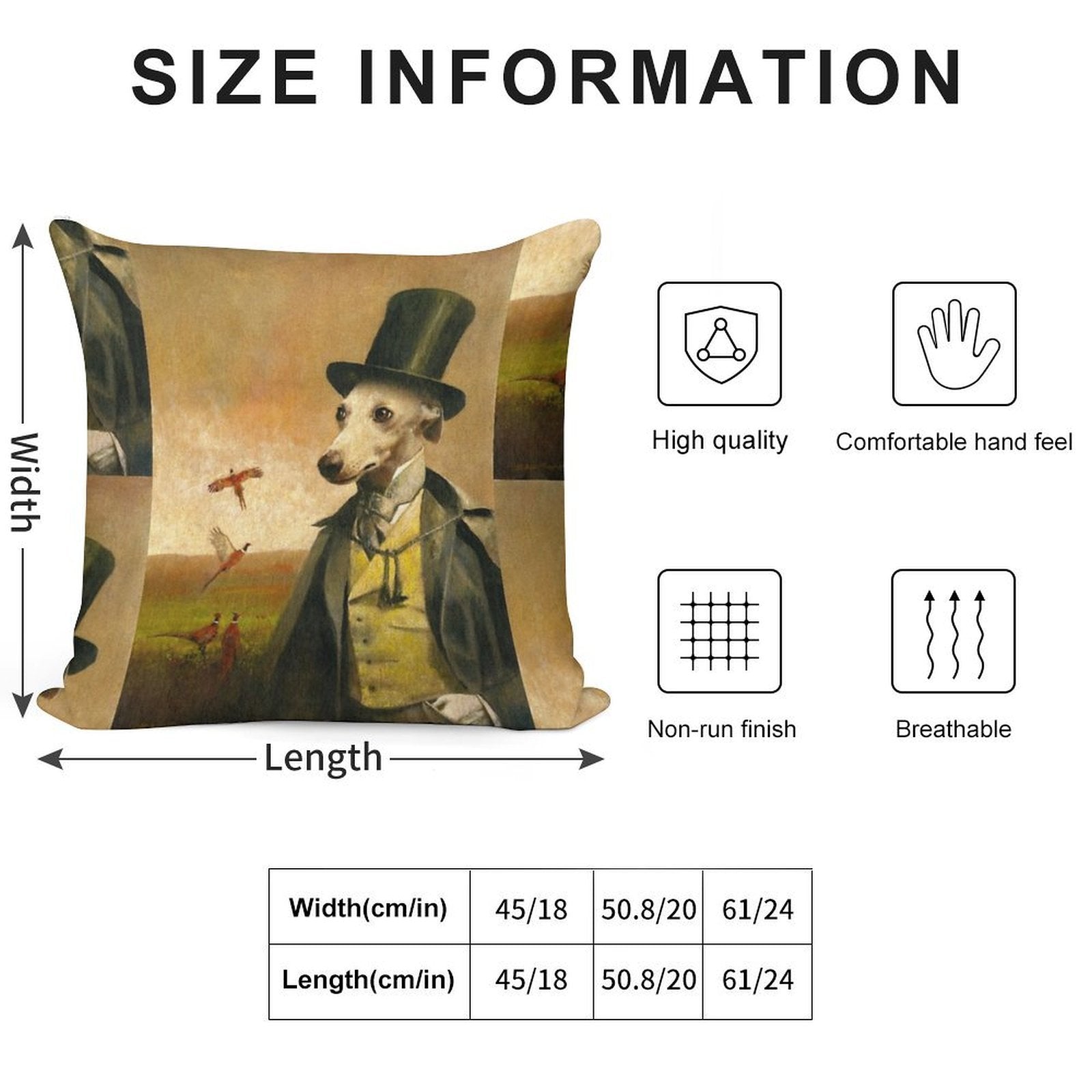 Victorian Whippet Soft Warmth Comfort Throw Pillow