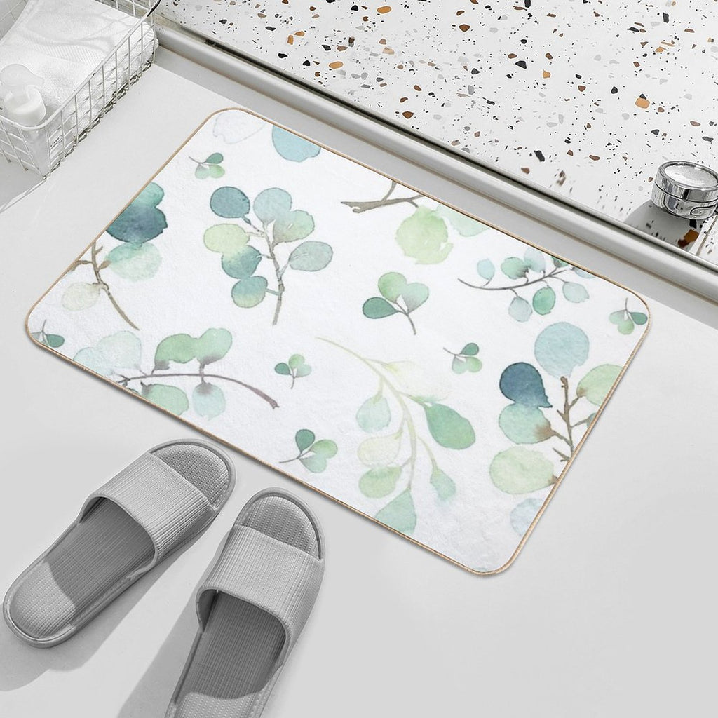 Botanical Leaves, Leaf Pattern  Slip-Resistant Bath Mat
