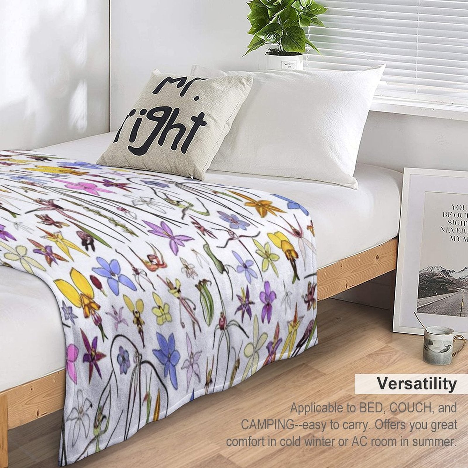 Australian Orchids Versatility Throw Blanket