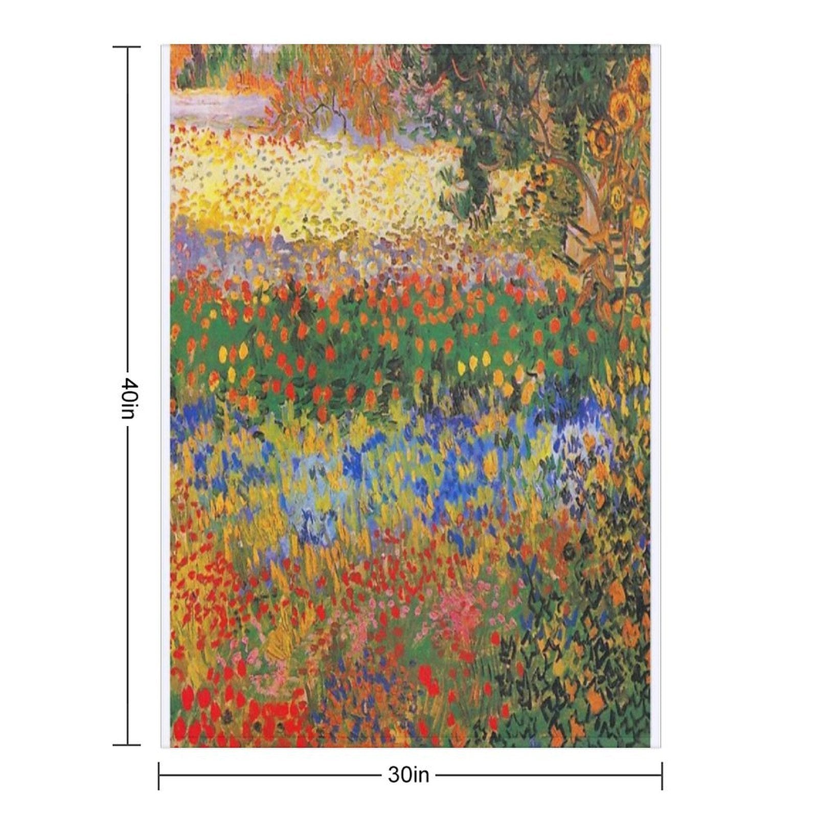 Flower Garden Painting by Vincent Van Gogh Durable Throw Blanket
