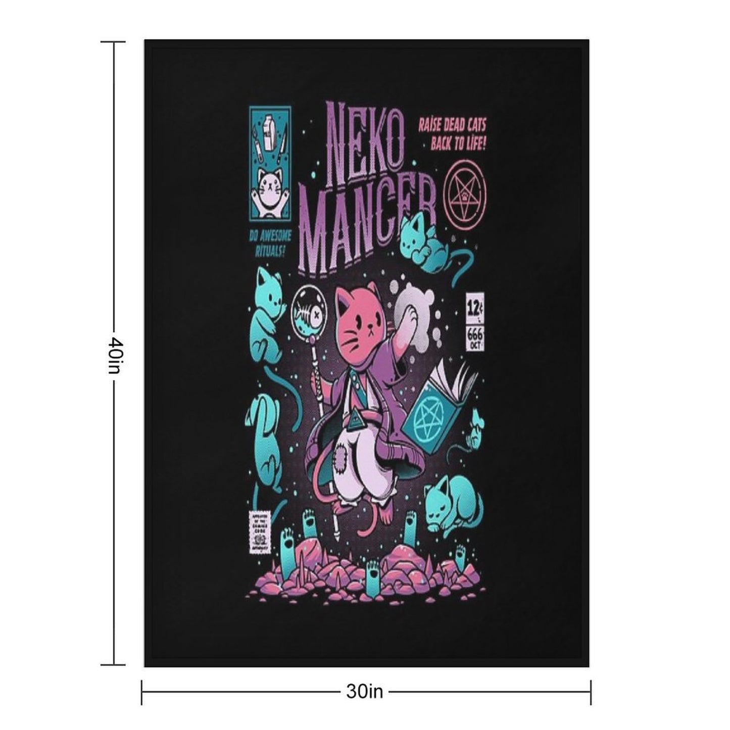 Nekomancer Gift-ready Throw Blanket
