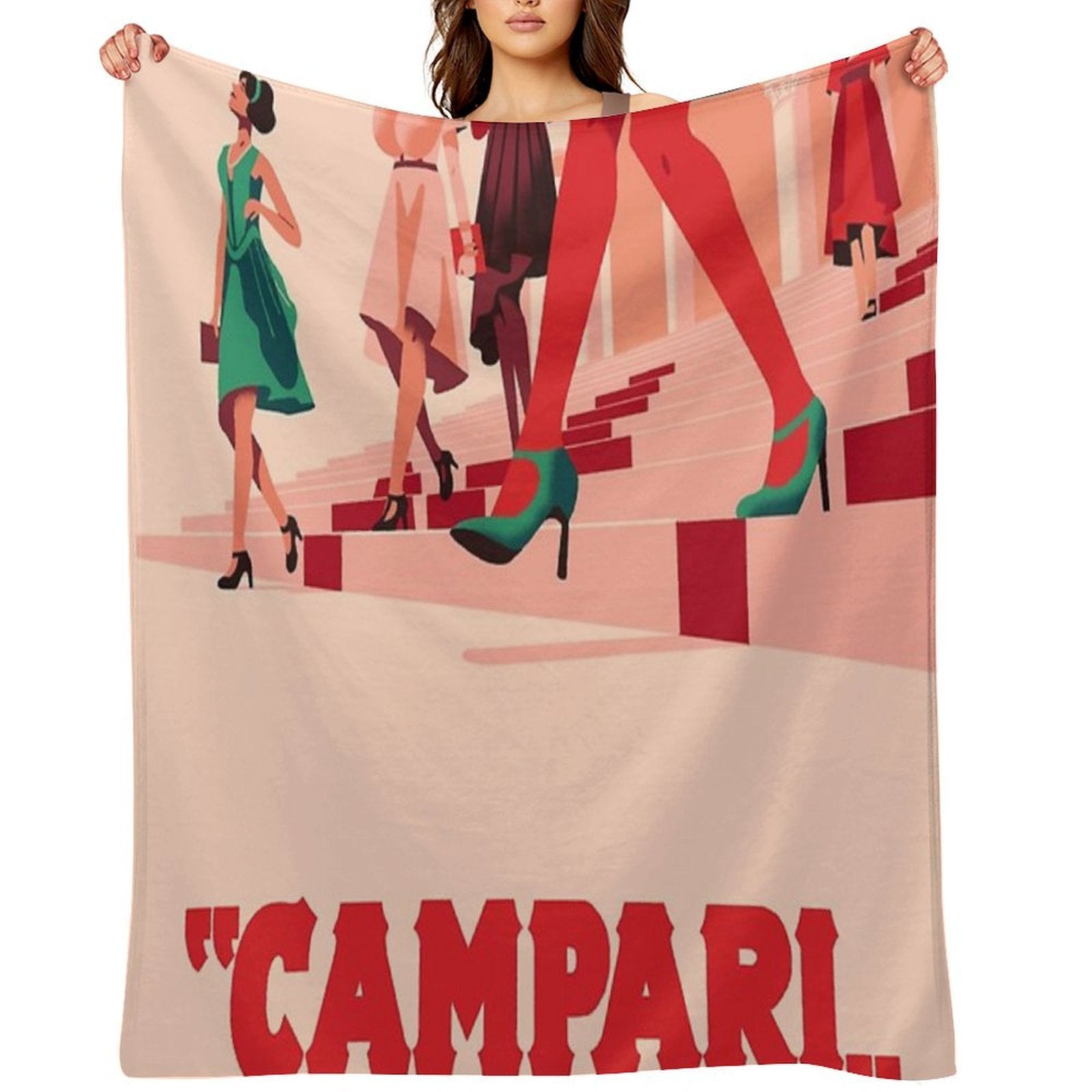 Vintage Campari Lightweight Throw Blanket