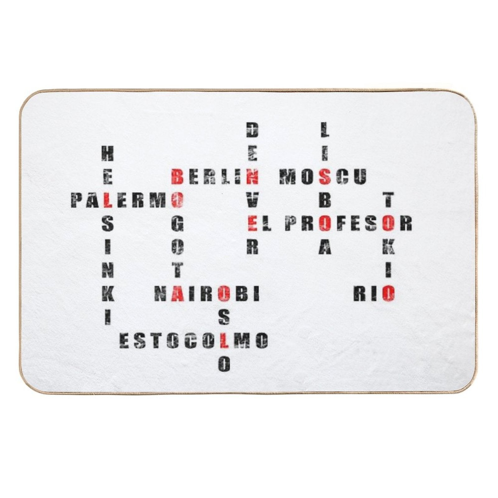 Profesor Ciudades - Black Version  Dirt-Trapping Bath Mat