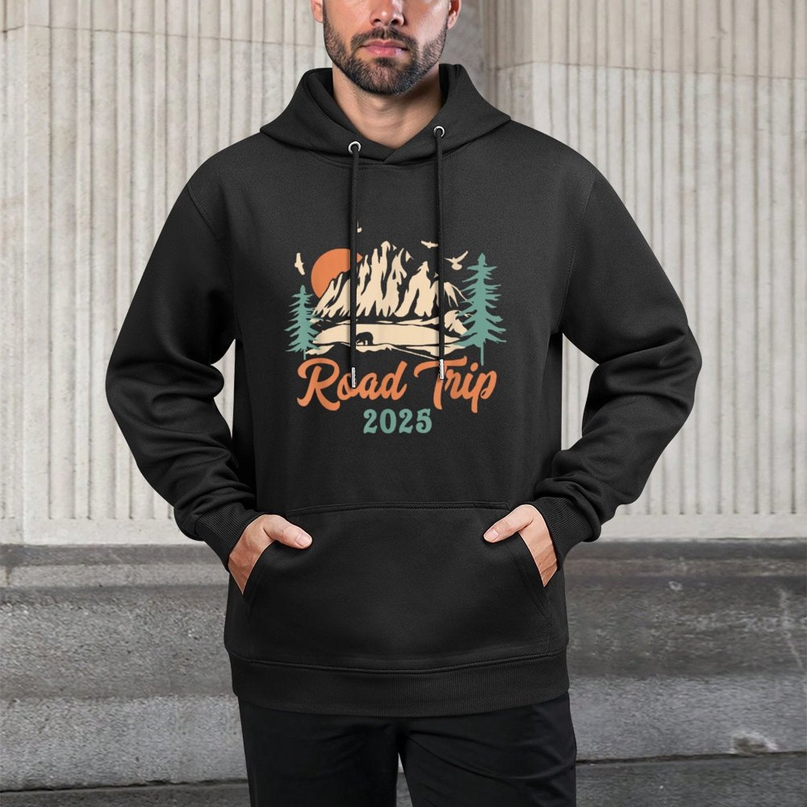 Road Trip 2025 Vacation Girls Trip Adventure Gift For Family Easy Care Hoodie