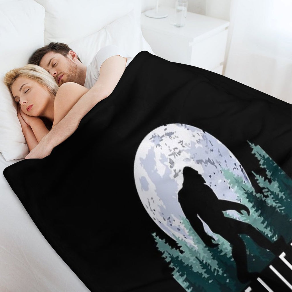 Bigfoot Believe  Sasquatch All-season Throw Blanket