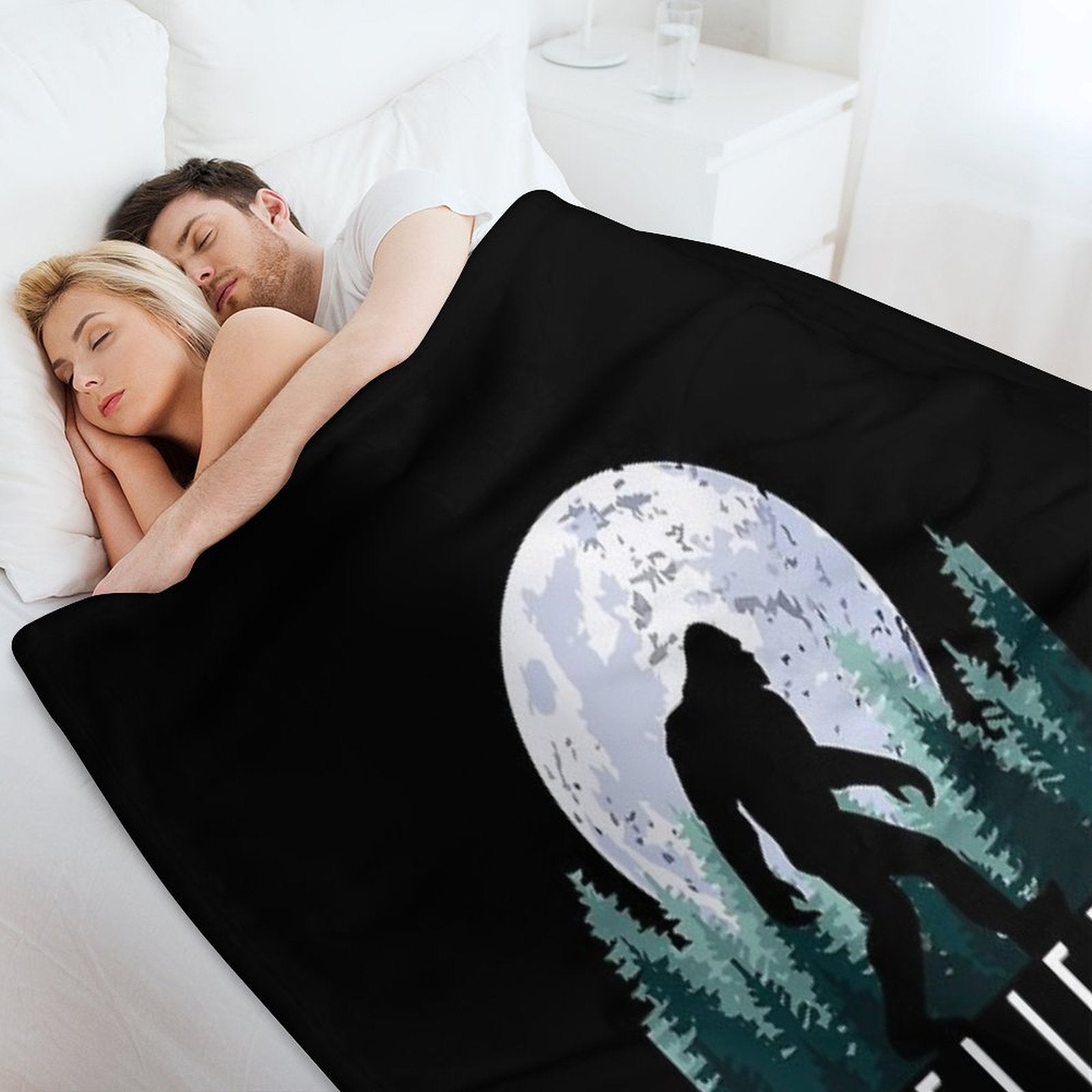 Bigfoot Believe  Sasquatch All-season Throw Blanket