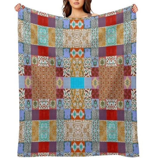 Geometric Abstract Pattern II Eco-conscious Throw Blanket