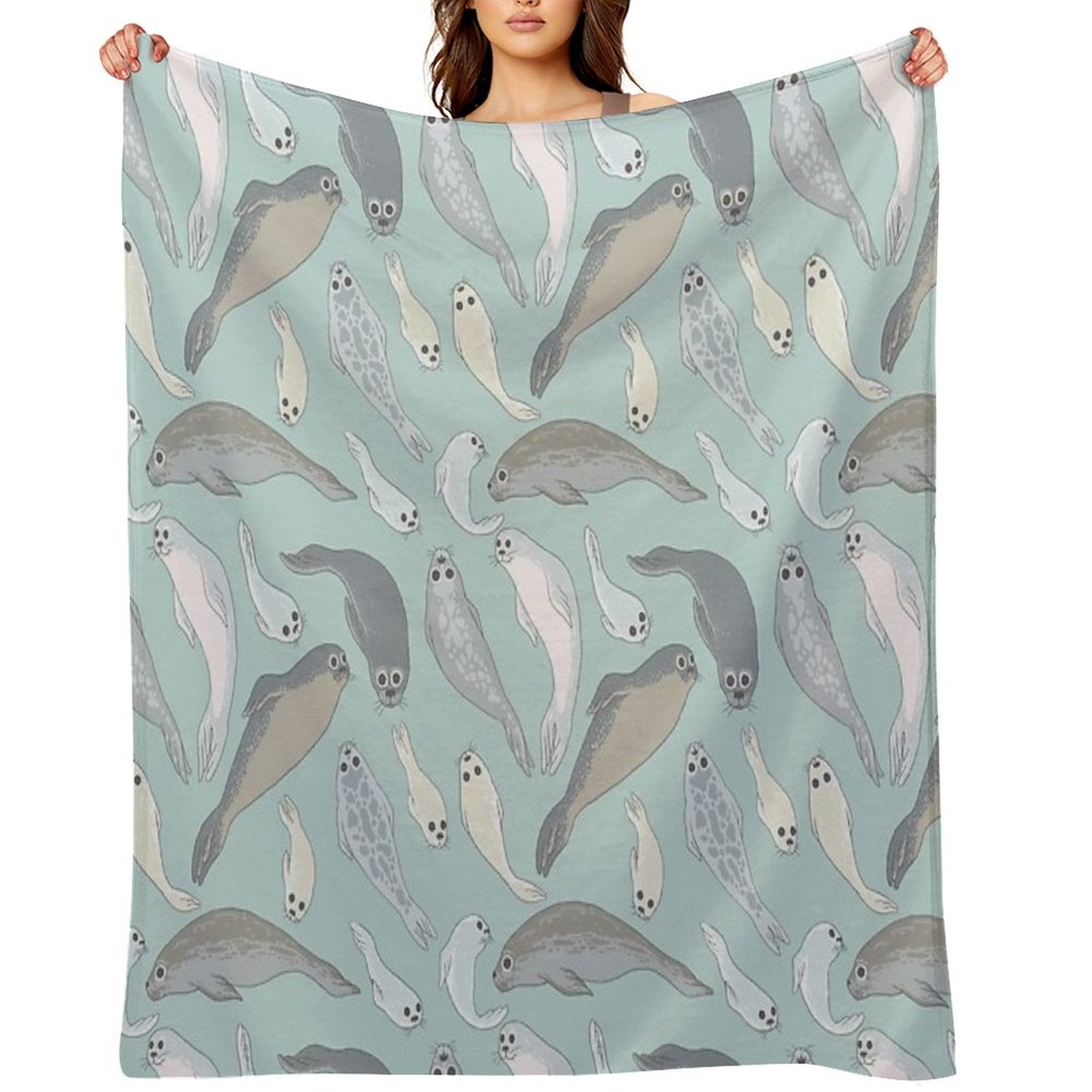 Seals Easy Care Throw Blanket