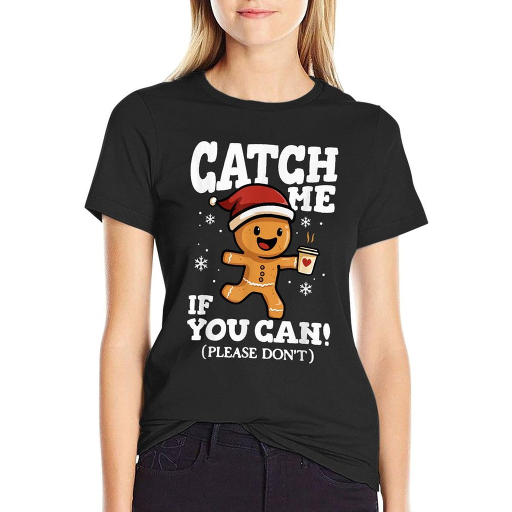 Catch Me If You Can Gingerbread Coffee Christmas Running  Easy-care T-Shirt