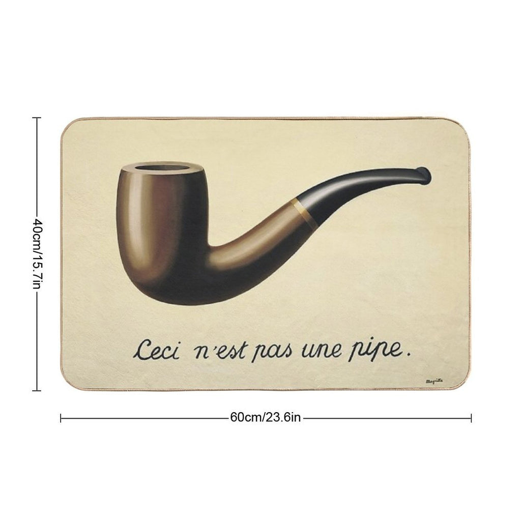 This Is Not A Pipe  Fade-Resistant Bath Mat