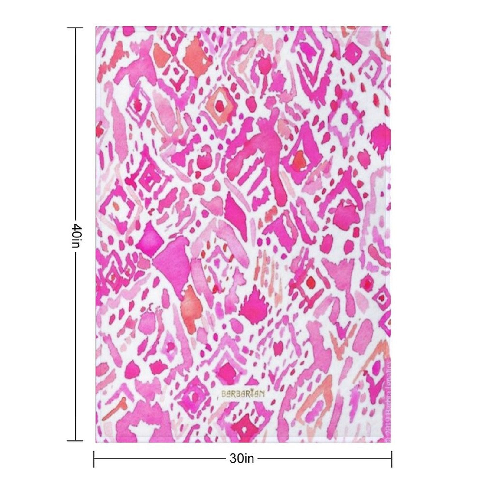 Cute Geometric Pink Durable Throw Blanket