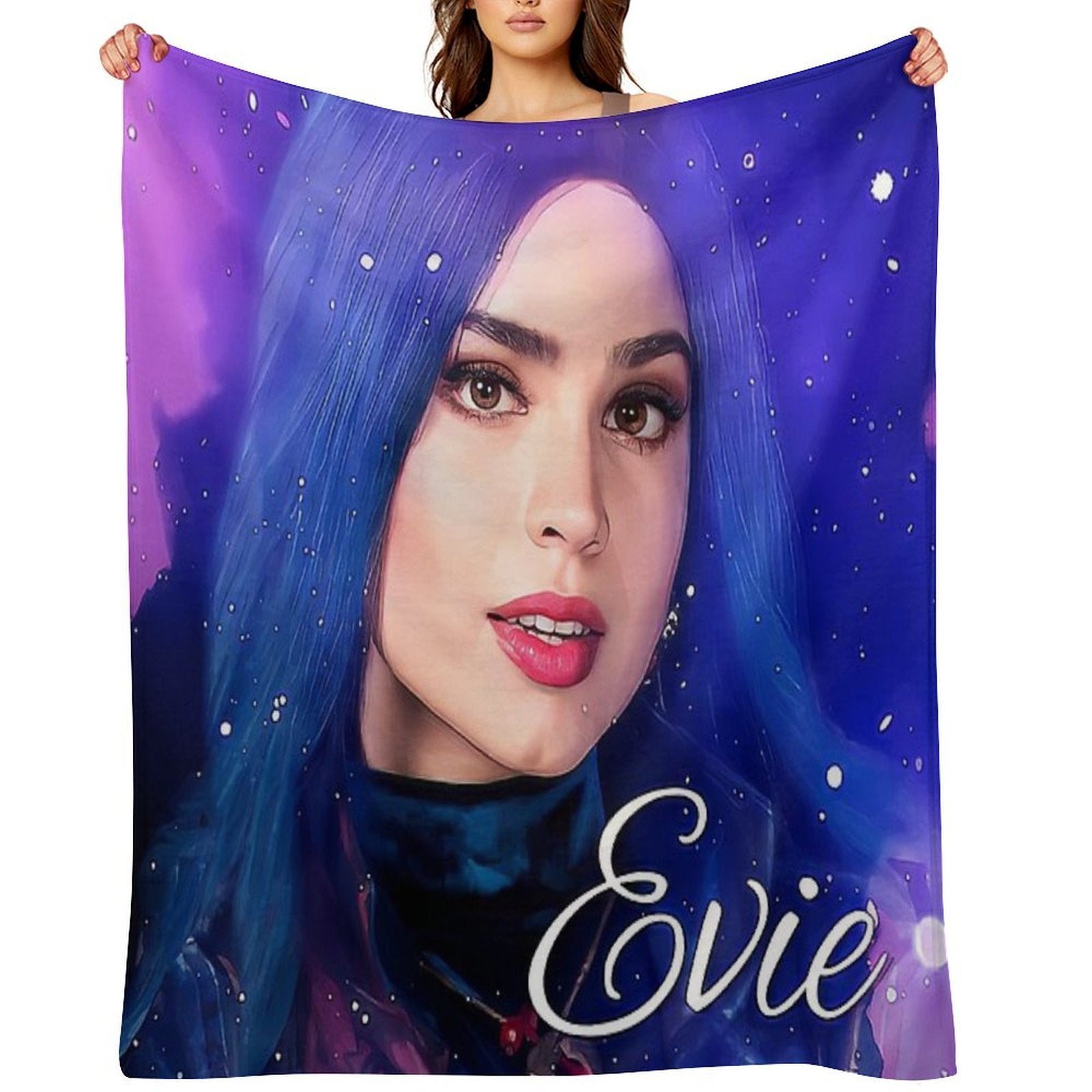 Evie Blue Princess - Descendants 3 Travel-friendly Throw Blanket