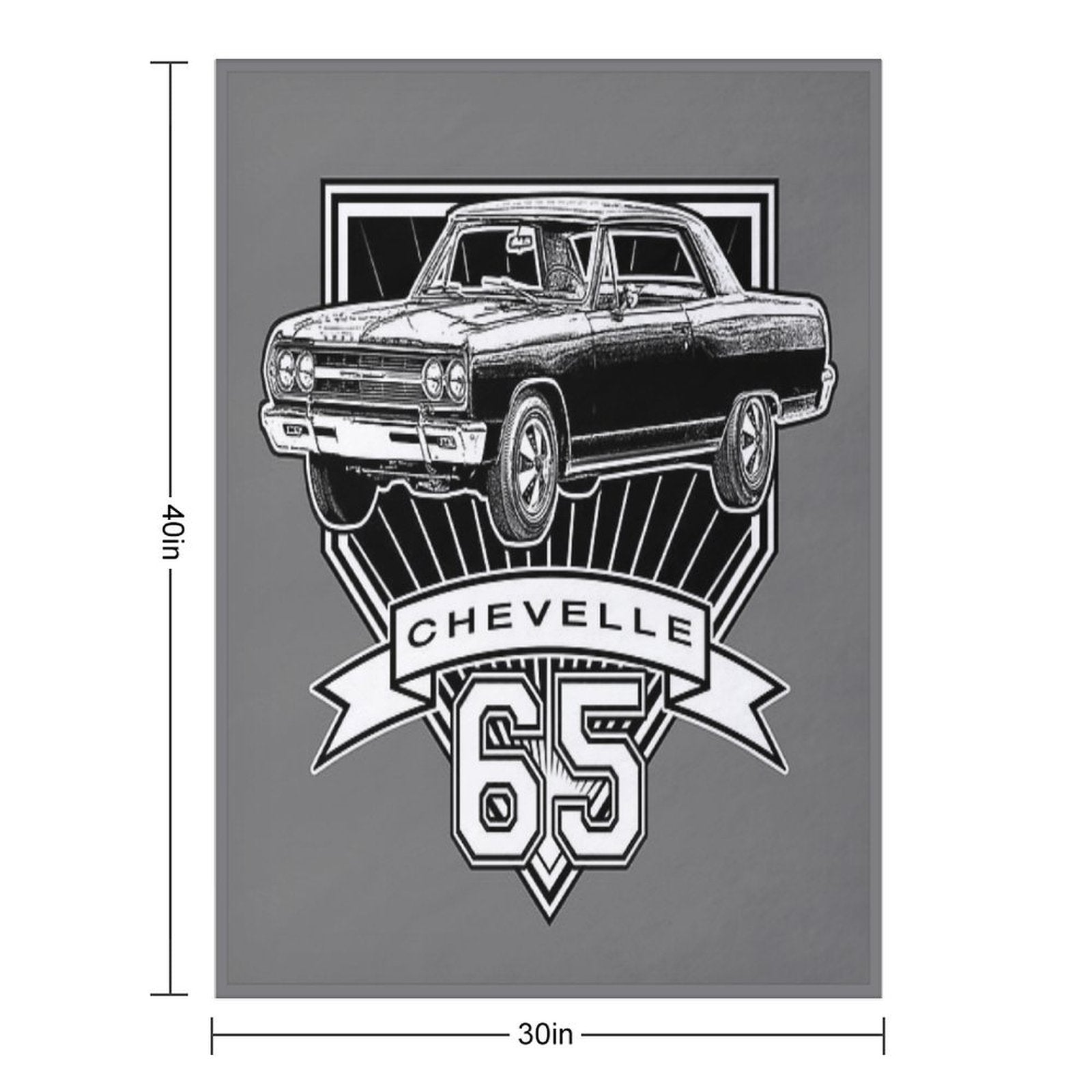1965 Chevelle Sustainable Throw Blanket