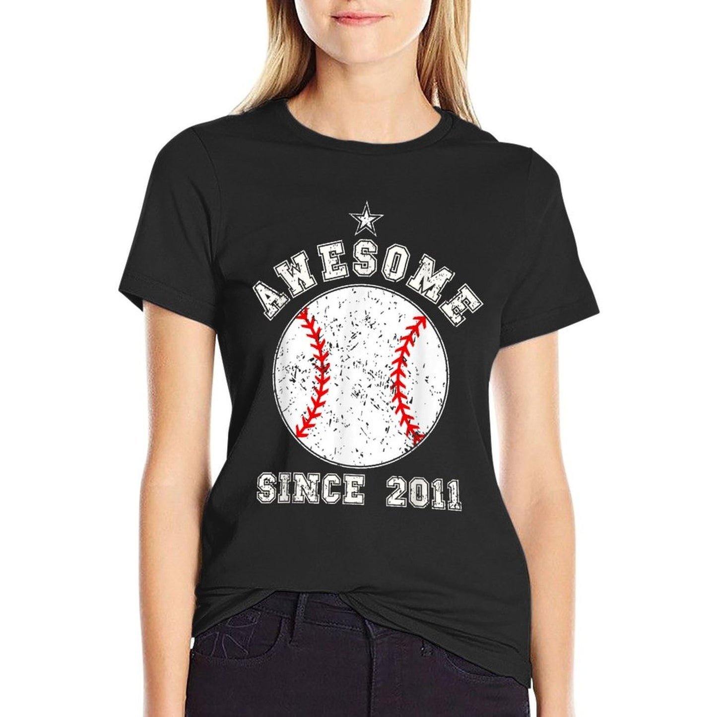 14 Year Old Boy Baseball Awesome Since 2011 14th Birthday  Versatile T-Shirt