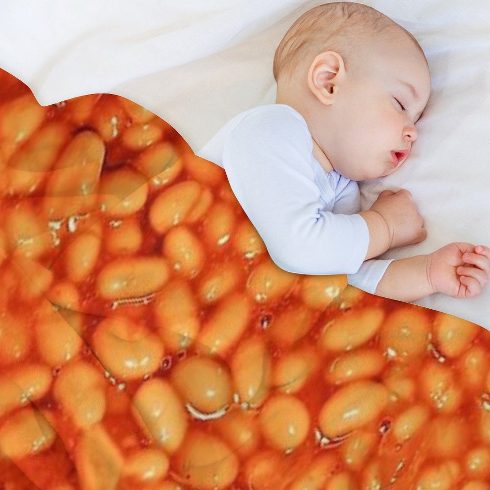 Beans In Things Pattern Durable Throw Blanket