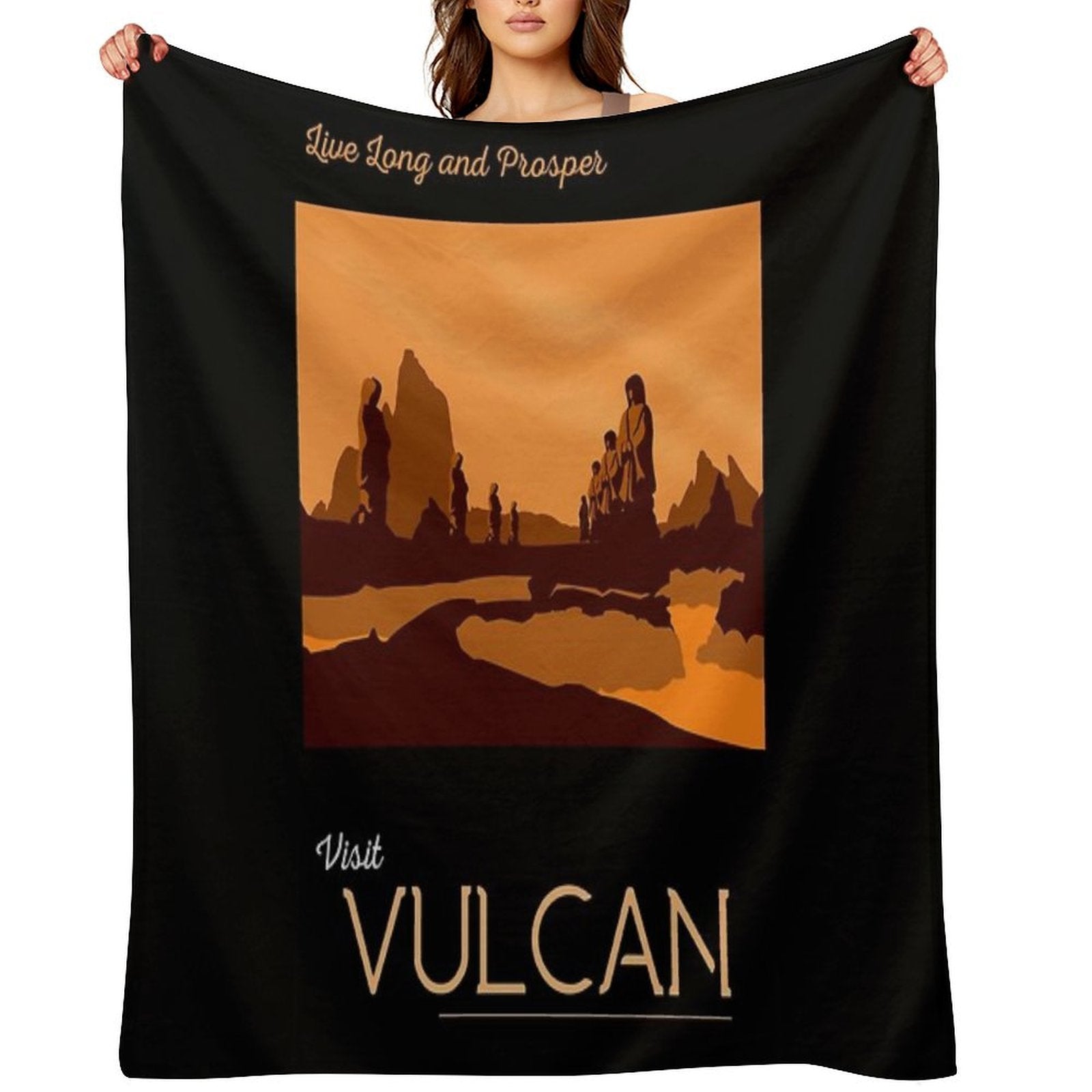 Vulcan Travel Poster Comfort Throw Blanket