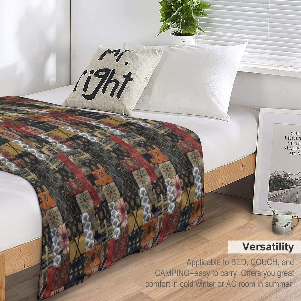Patchwork Quilt Multi-functional Throw Blanket