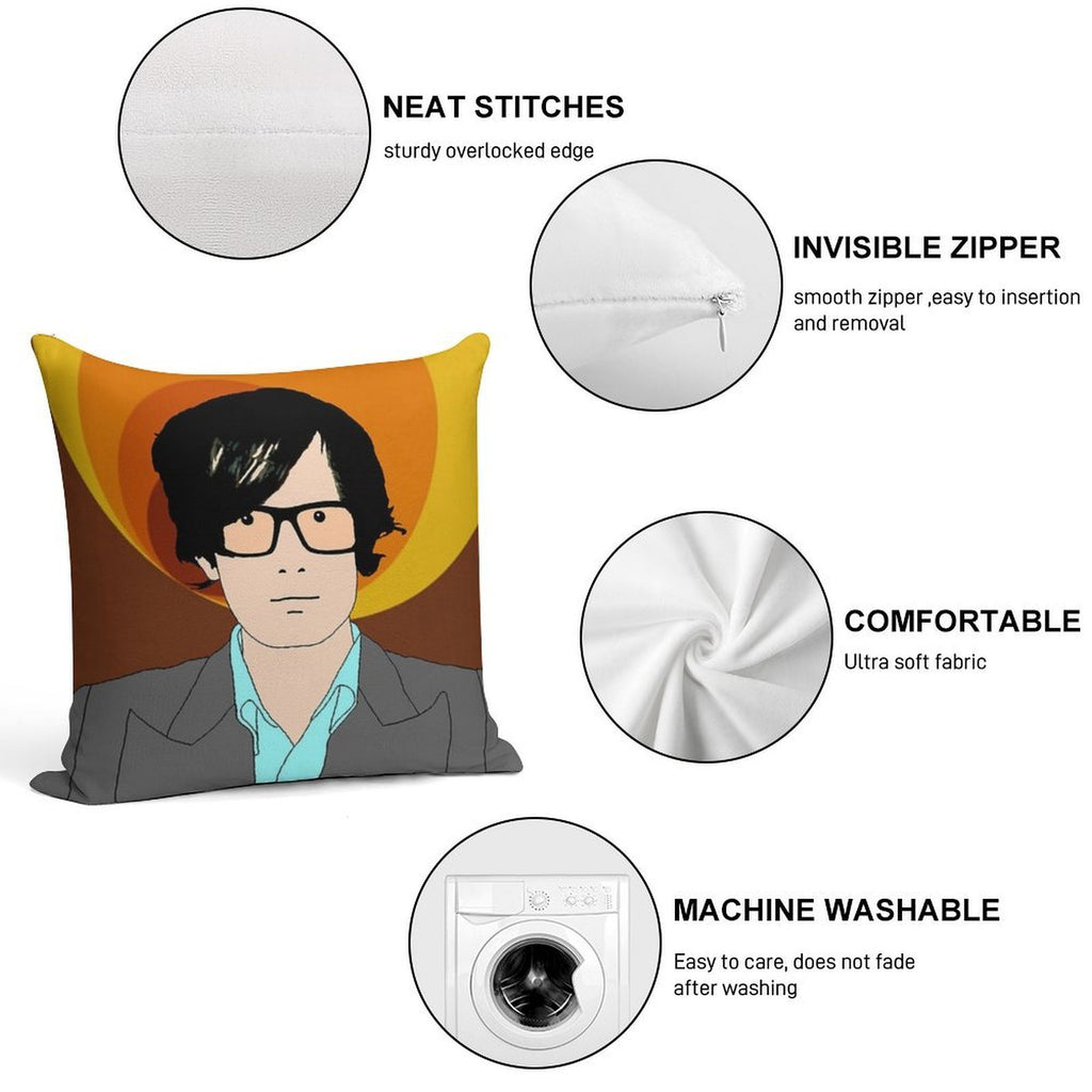 Jarvis Cocker Soft Luxury Feel Throw Pillow