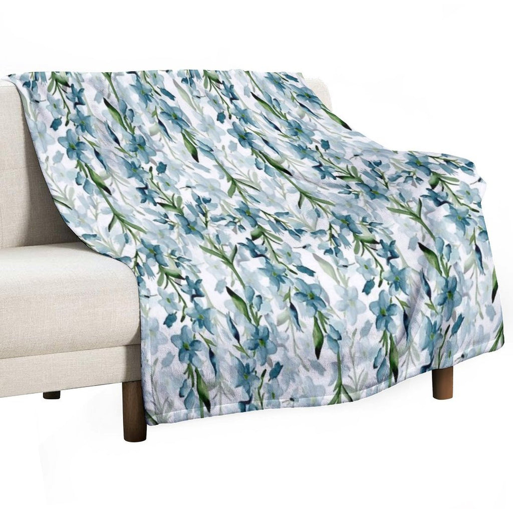 Blue Branches Lightweight Throw Blanket