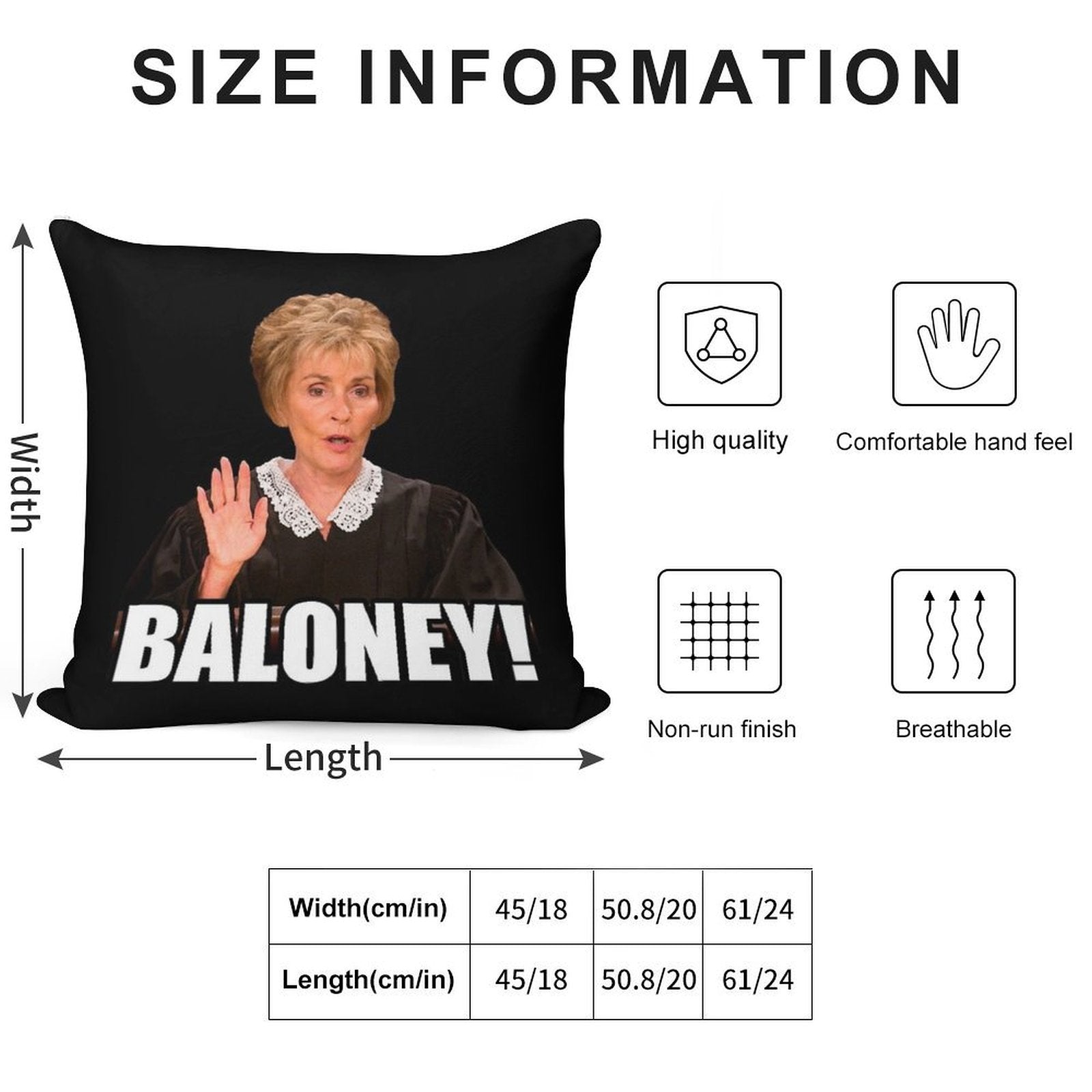 Judge Judy - Baloney Soft Style Accent Throw Pillow