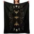 Death Head Moths Night Quick-dry Throw Blanket