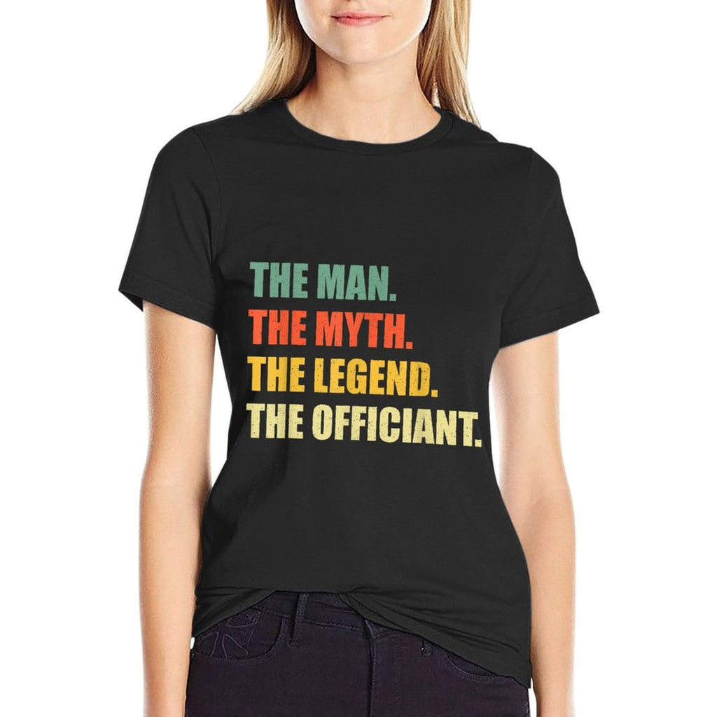 Funny Wedding Officiant Art For Men Dad Ordained Minister  Summer-ready Fabric T-Shirt