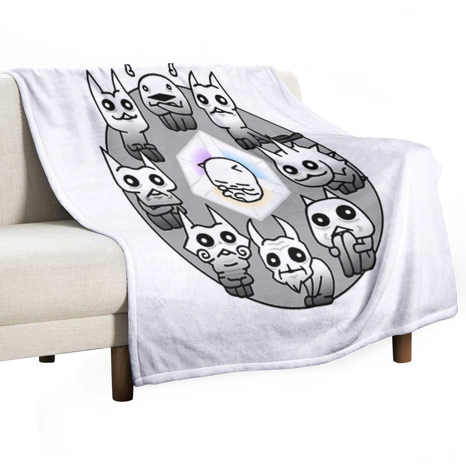 Battle Cats Nekoluga Mural Comfort Throw Blanket