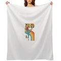 I'm 50 I Like to Kick, Streth, And Kick! Funny 50 Years Old Travel-friendly Throw Blanket