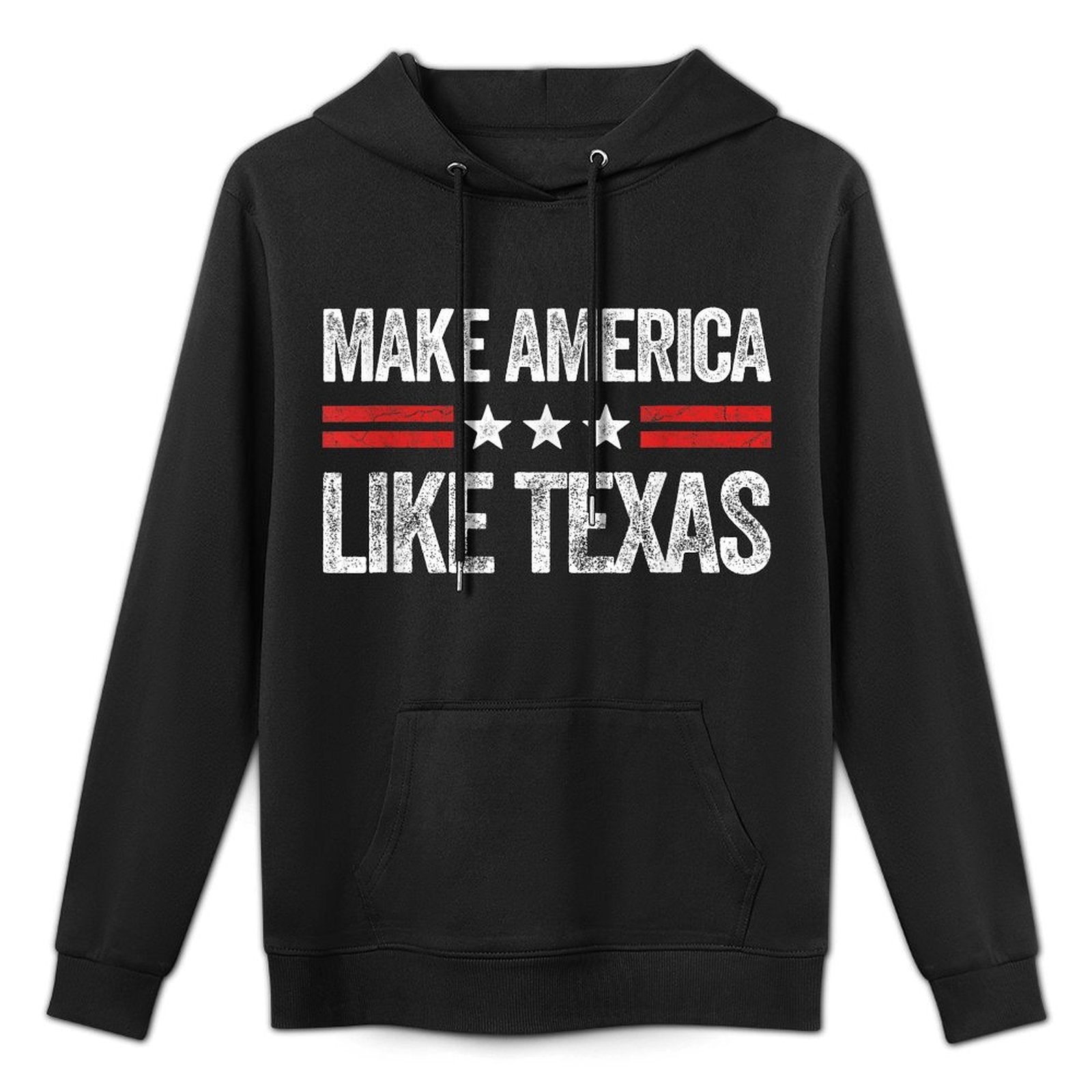 Vintage Style USA Make America Like Texas Funny USA Patriotic Party, Small, Black Cotton-Polyester Blend Hoodie