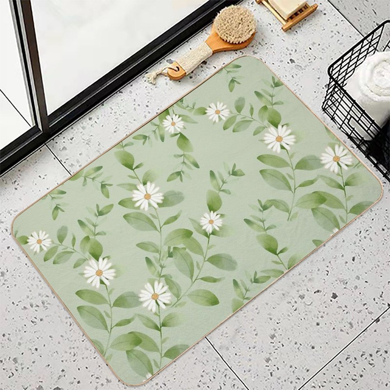 Plants  Flowers  Anti-Trip Bath Mat