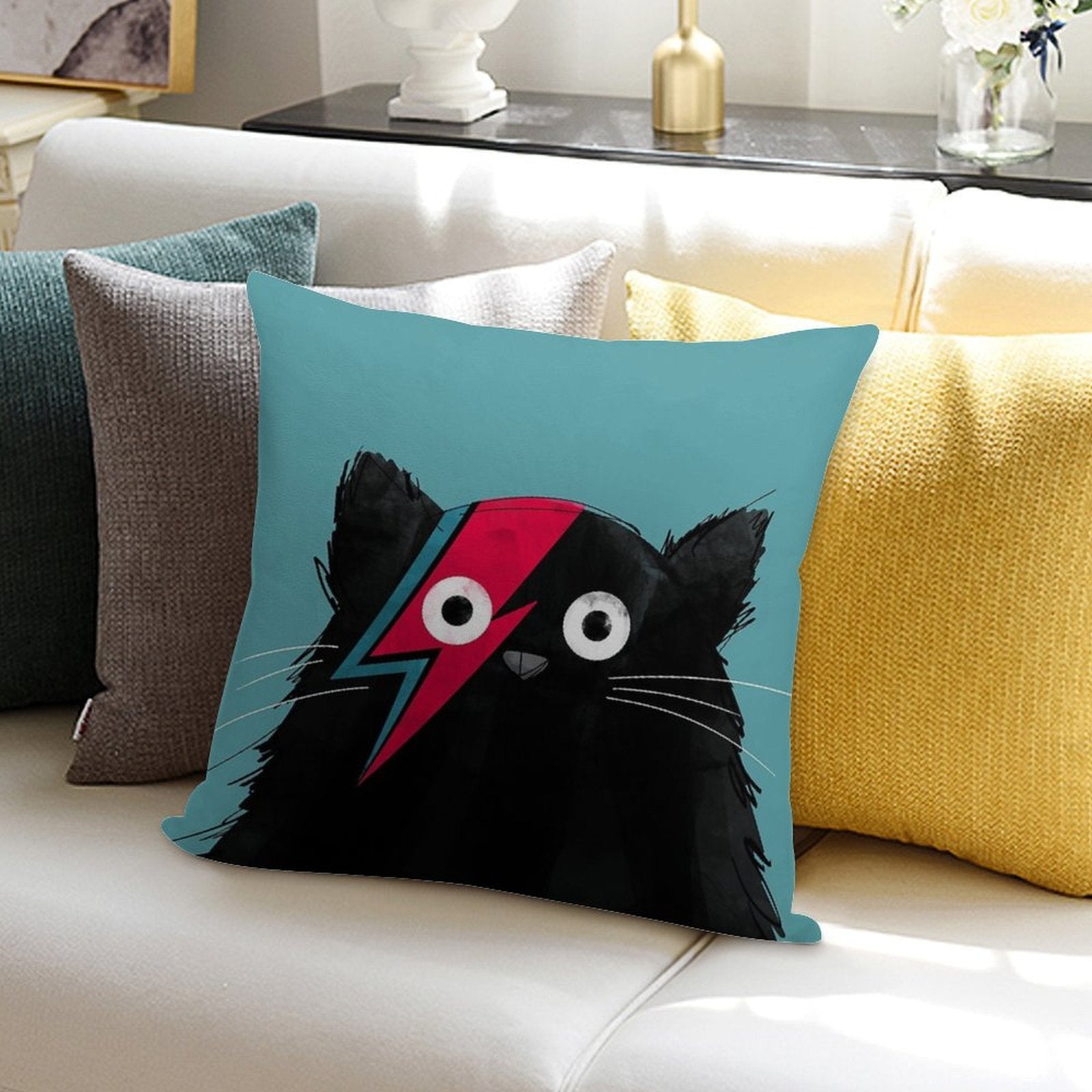 Cat Bowie Soft Easy Maintenance Throw Pillow