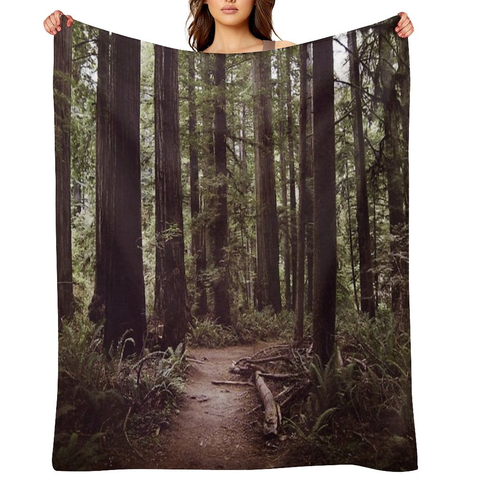 Redwood Forest Easy Care Throw Blanket