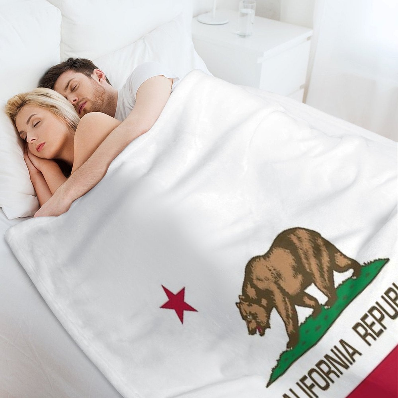 California Republic State Flag of California Anti-pilling Throw Blanket