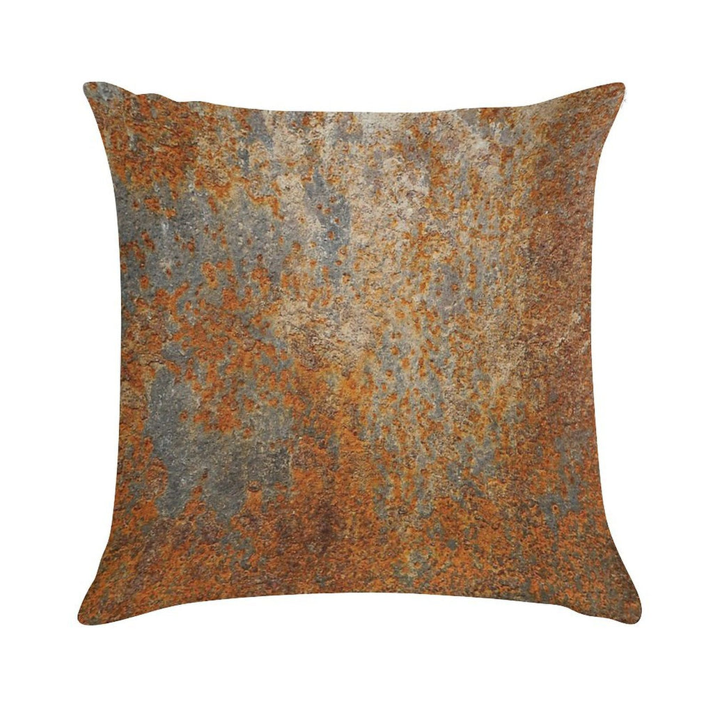 Rust Rusty Texture Soft Hidden Zipper Throw Pillow