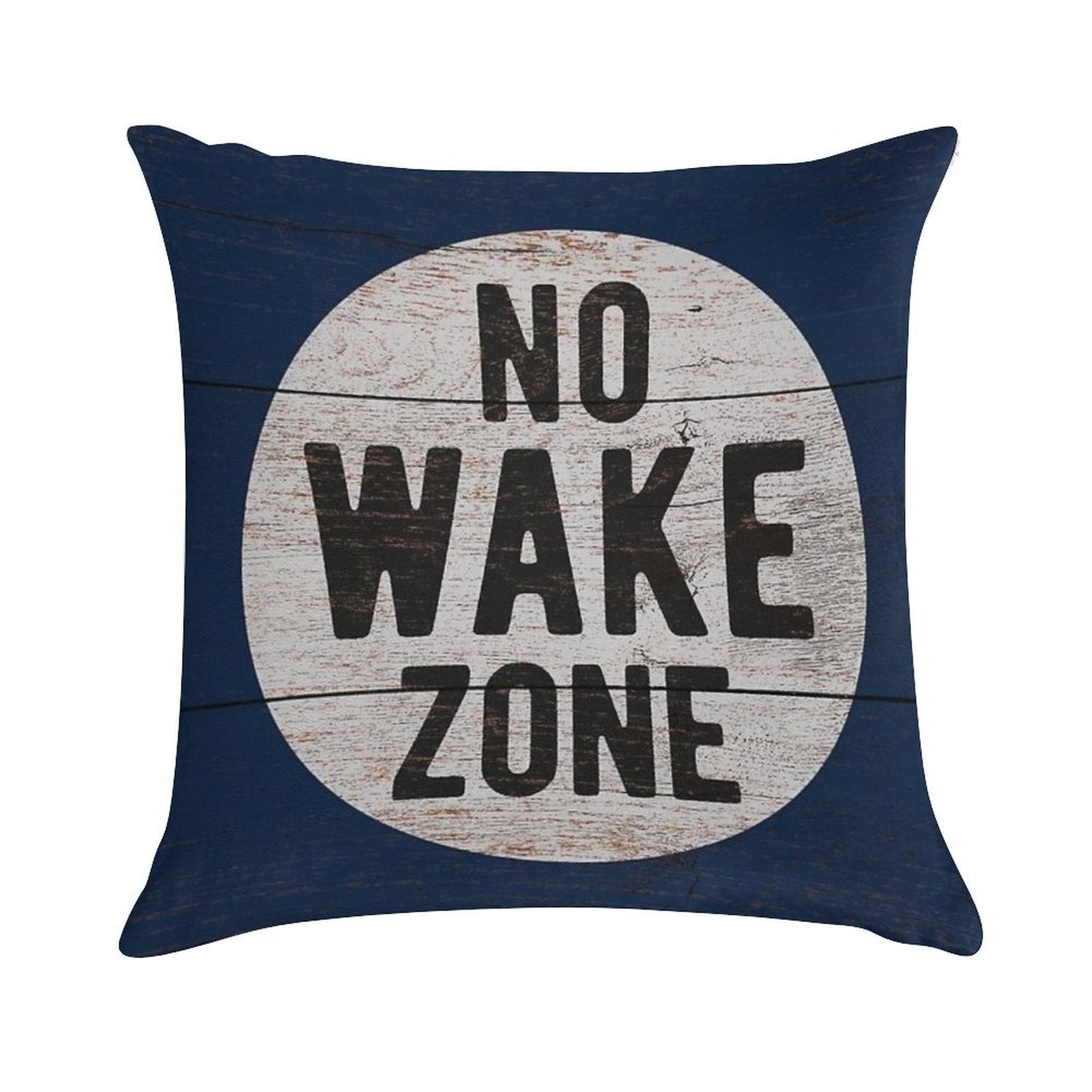 No Wake Zone, Lake Gift, Lake Sign, Lake House Décor, Wake Surf, Wakeboard, Water Ski, No Wake Area, Lake Sign Soft Easy Maintenance Throw Pillow