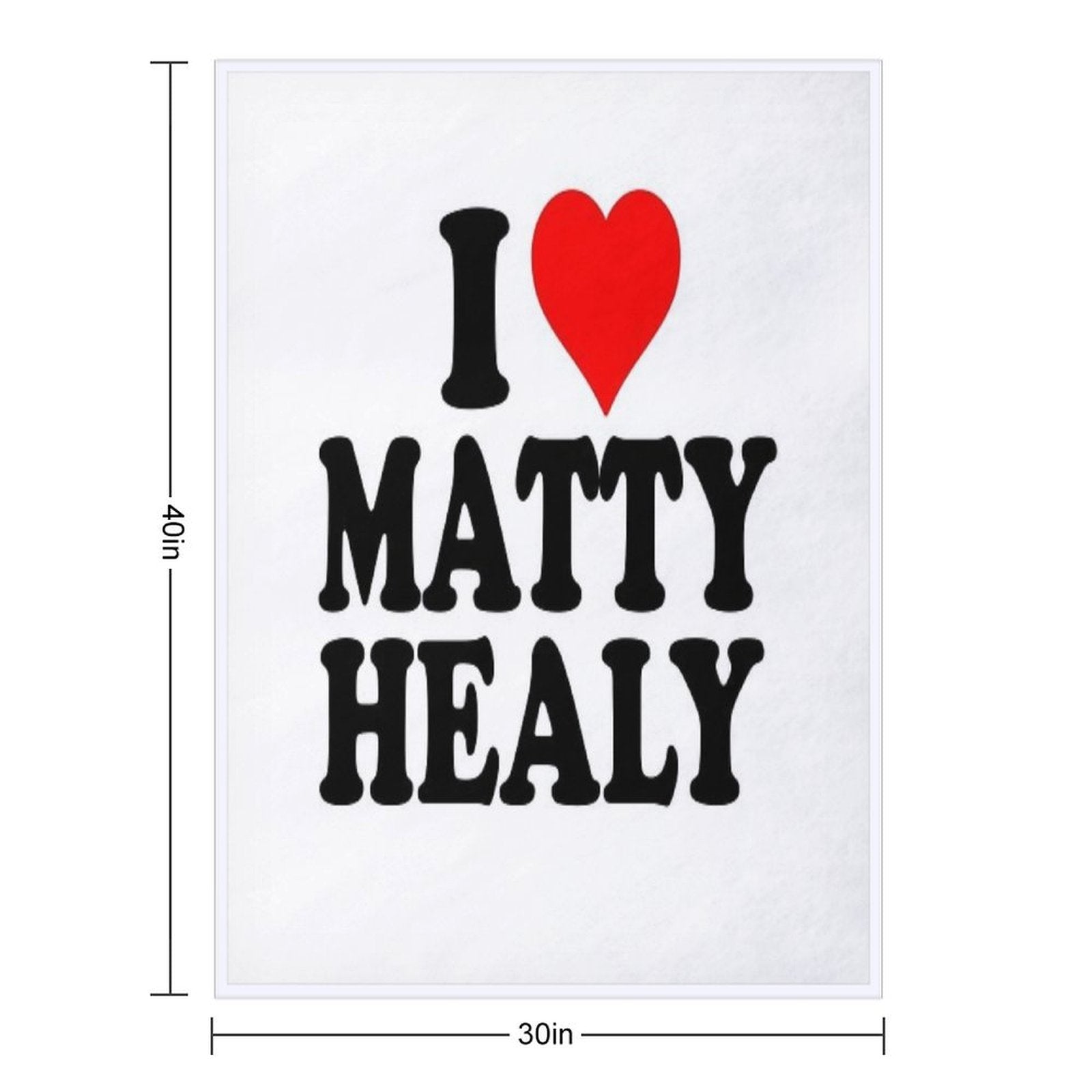 I Heart Matty Healy Eco-conscious Throw Blanket