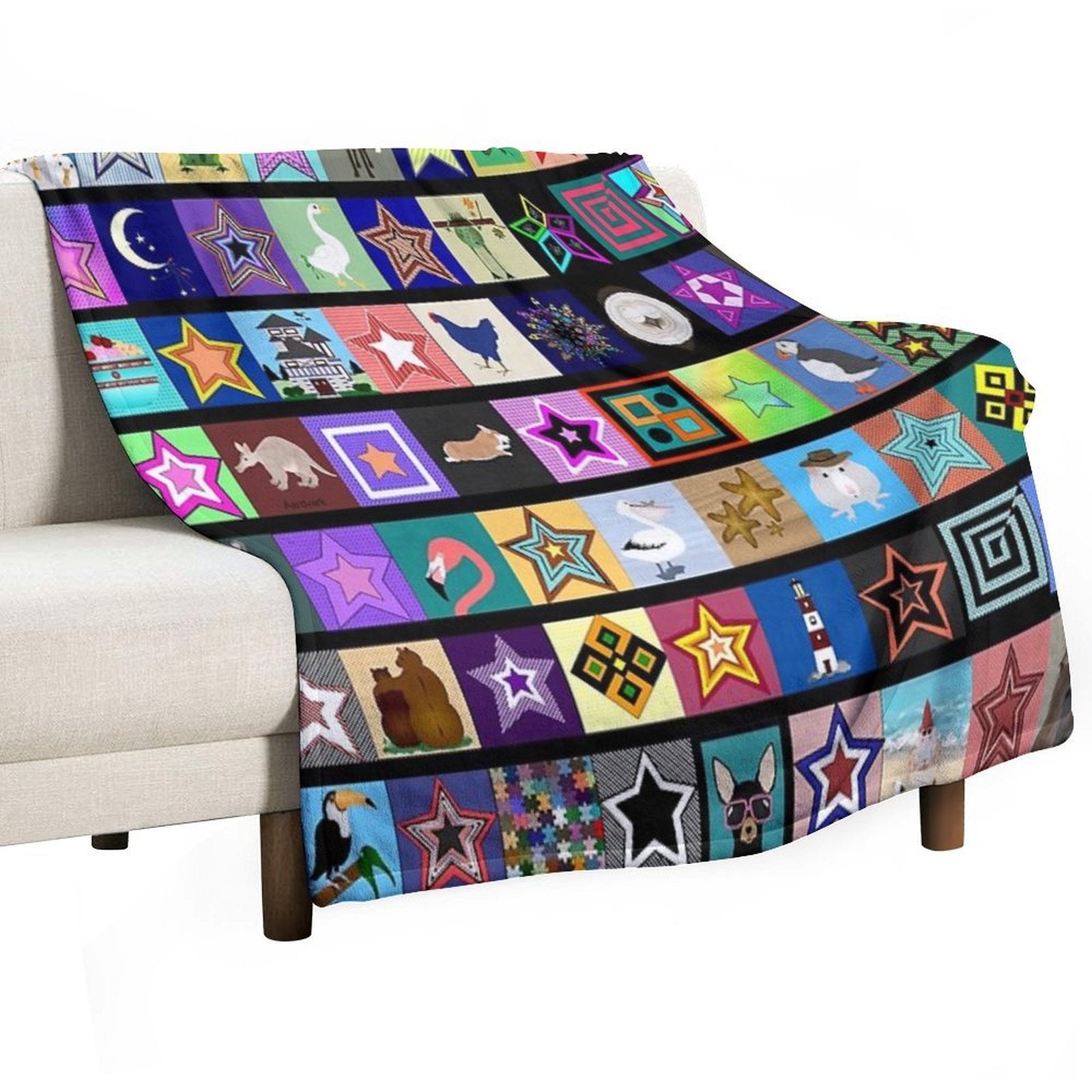 Collage Eco-conscious Throw Blanket