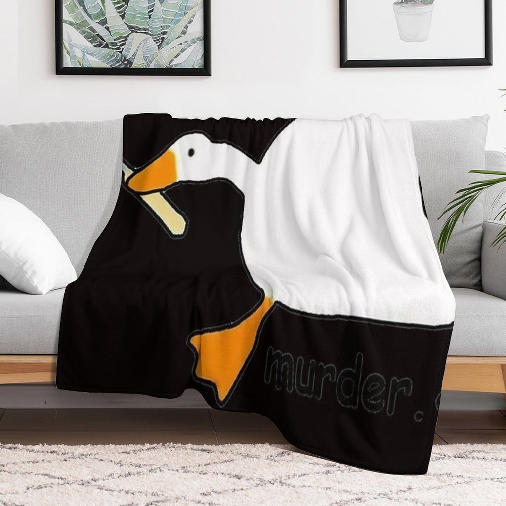Goose Murder Wrinkle-free Throw Blanket