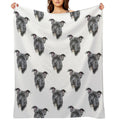 Blue Staffy Quick-dry Throw Blanket