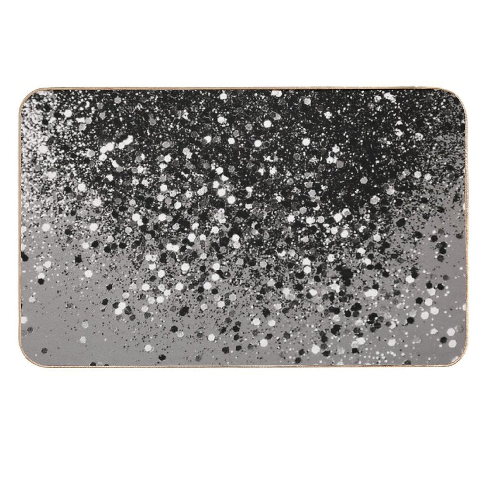 Silver Gray Glam #1 #decor #art (Photo of Glitter Only - Not Reflective)  Slip-Resistant Bath Mat