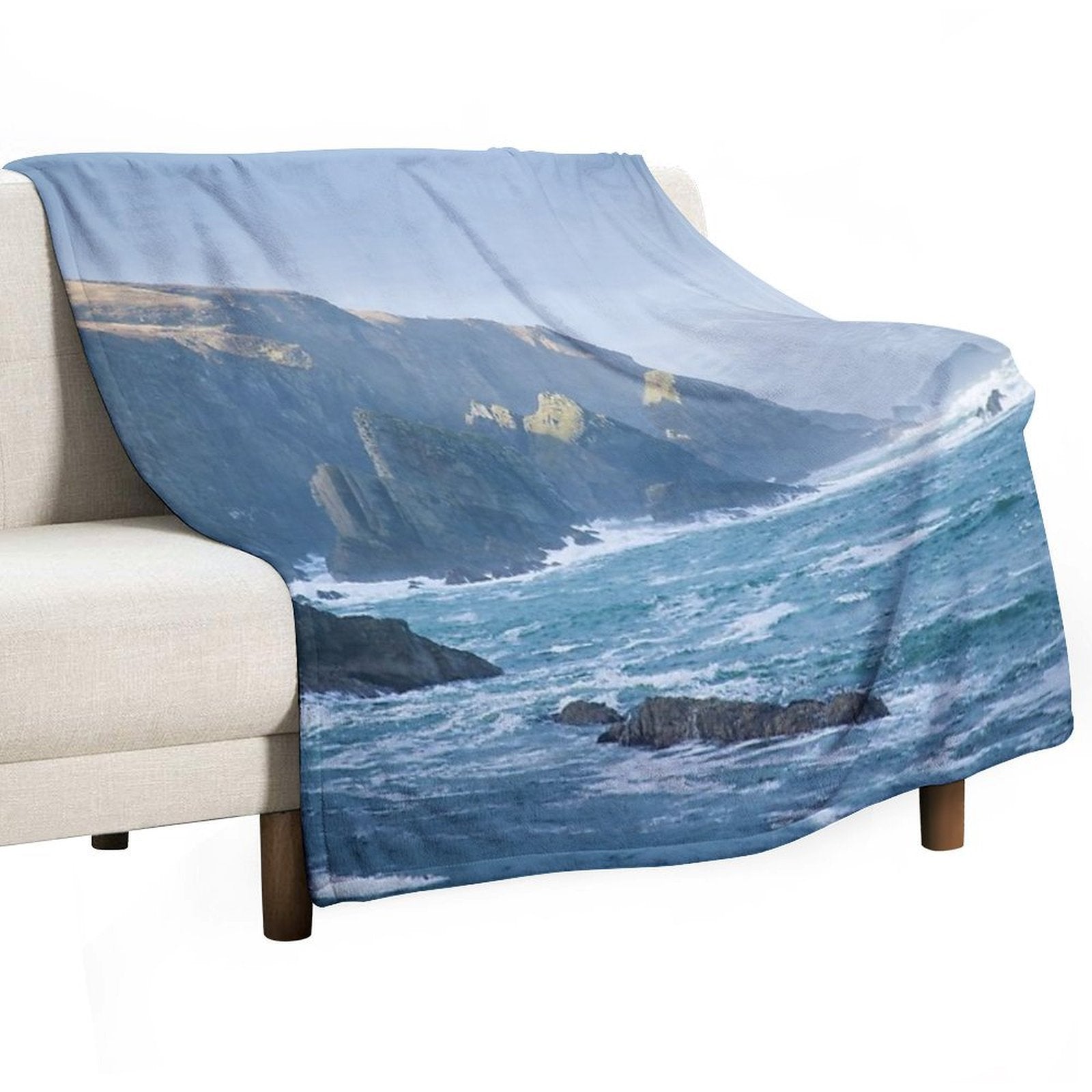 Cliffs at Port, Glencolmcille Comfort Throw Blanket