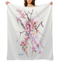 Cherry Blossom Anti-pilling Throw Blanket