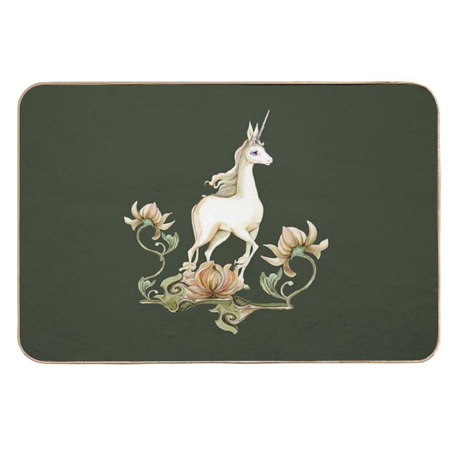 Last Unicorn - Flower Garden  Eco-Friendly Bath Mat